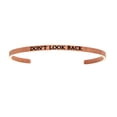 thumbnail image 1 of Intuitions Stainless Steel DON’T LOOK BACK Diamond Accent Cuff  Bangle Bracelet, 7", 1 of 1