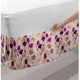 thumbnail image 2 of Floral Bed Skirt, Silhouette Pastel Colored Spring Carnations and Tulips with Smudged Petal Background, Elastic Bedskirt Dust Ruffle Wrap Around for Bedding Decor, 4 Sizes, Multicolor, by Ambesonne, 2 of 2