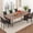 Brown-black, variant on ANPOO 7-Piece Kitchen Dining Set for 6-10 People, 94" Rectangle Waterproof Wooden Table with 6 Chairs, Easy Clean Farmhouse Dining Table for Dining Room & Kitchen
