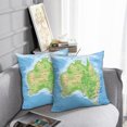 thumbnail image 6 of LALILO Throw Pillow Covers High Australia Map Australian Road Cushion Cover 18" x 18", 2 Pack, 6 of 6