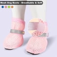 thumbnail image 4 of 4PCS Small Dog Shoes, Breathable Mesh Boots,Summer Breathable Dog Boots Nonslip Sole Paw Protector for Small Medium Dogs (Green, L), 4 of 7
