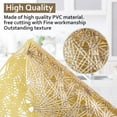 thumbnail image 3 of Round Placemats,Gold PVC Table Mats of 6pcs Pressed Vinyl Place Mats Non-slip Washable Heat-resistan, 3 of 5