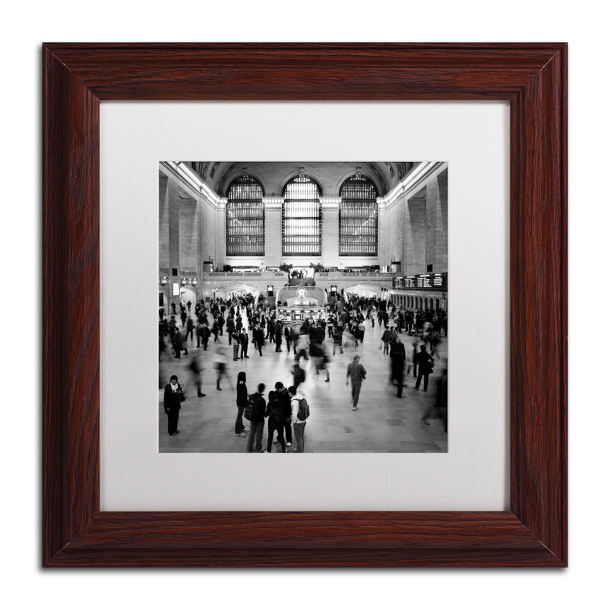 Trademark Fine Art NP0004-W1616MF "Rush Hour" by Nina Papiorek 16" x 16" Framed Art White Matted