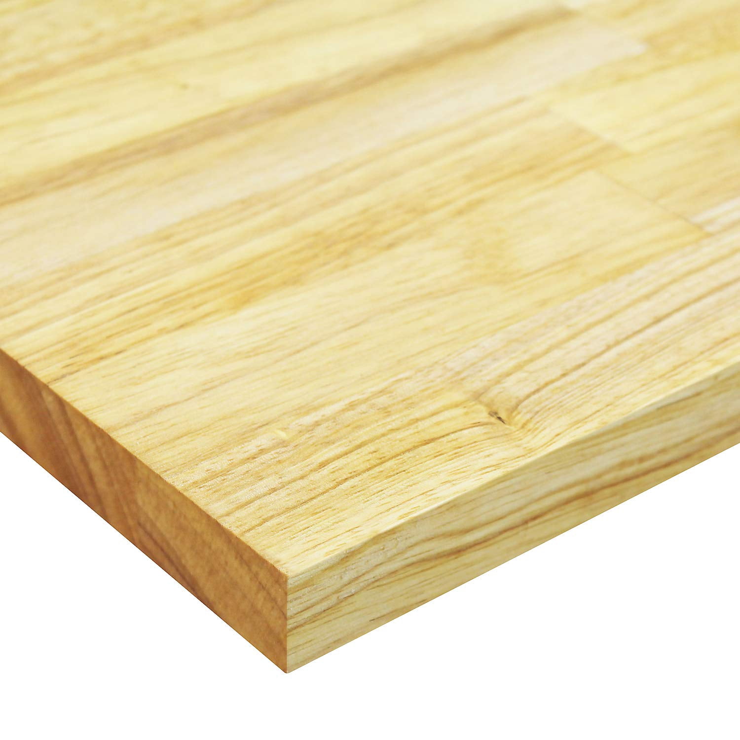 Solid Wood Floating Shelf Wall Mounted Butcherblock 60 x 8 x 1 Inches High Quality Lumber Shelf for Living Room Office Storage, Wood Color