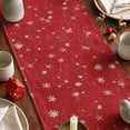 thumbnail image 5 of Smile Snowman Christmas Table Runner 13 x 72 Inch, Red, Seasonal Winter Xmas Holiday Kitchen Dining Table Decoration for Indoor Outdoor Home Party Decor, 5 of 6