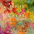 thumbnail image 2 of Kruskamp, Janet 12x12 White Modern Wood Framed Museum Art Print Titled - Life is like a great big canvas, 2 of 4