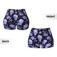 thumbnail image 5 of Picia flower Skull crystal Printed Workout Shorts for Women Seamless Scrunch Butt Lifting High Waisted Yoga Gym Booty Running Moisture-wicking Short Pants-Small, 5 of 9