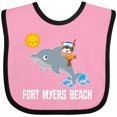 thumbnail image 3 of Inktastic Fort Myers Beach Florida Dolphin Boys or Girls Baby Bib, 3 of 4