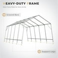 thumbnail image 6 of Erommy 13x20ft Heavy Duty Carport with All-Steel Metal Frame, Portable Garage with Reinforced Base, All-Season Car Canopy for Car, Boat, Truck, 6 of 8