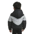 thumbnail image 2 of Toddlers Nike Hooded Chevron Midweight Water Resistant Jacket Color: Beige Size: 2T, 2 of 4