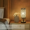 thumbnail image 2 of Labymos Crystal Bedside Table Lamp Decorative Desk Light with Dual USB Charging Port Modern, 2 of 6