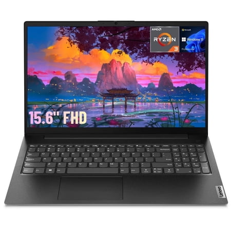 Lenovo V15 Gen 4 15.6" FHD Laptop, AMD Ryzen 3 7320U, 16GB DDR5, 256GB SSD, Windows 11 Pro, Black