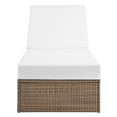 thumbnail image 6 of Modway Convene Outdoor Synthetic Rattan Chaise Lounge Chair in Cappuccino/White, 6 of 10