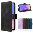thumbnail image 4 of ELEHOLD For Samsung Galaxy A05 Leather Wallet Phone Case, Embossed Diamond Folio Flip Cover, Card Holder Cash Slot, Stand Support, Wrist Strap Lanyard -Black, 4 of 10