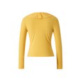 thumbnail image 4 of VISgogo Tops femeninos, blusa de un solo pecho de manga larga con cuello en V de color sólido para otoño de primavera, amarillo, S / M / L VISgogo  moda, 4 of 9