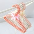 thumbnail image 2 of Visland Clothes Hanger with Bow Non-slip ABS Children Faux Pearl Rack for Home, 2 of 9