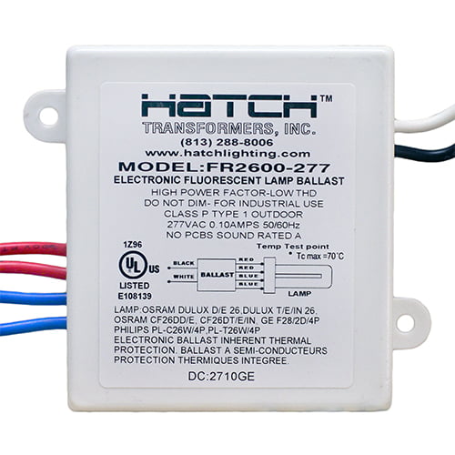 Hatch FR2600-277L 26 Watt Compact Fluorescent Ballast 277V 