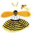 thumbnail image 4 of ZHAOCHENG Juego de 4 piezas de alas de mariquita o abeja para niñas, disfraz de insecto para niños (abeja), 4 of 5