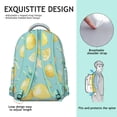 thumbnail image 2 of Lemon Fruit Students Backpack Cute Yellow Summer School Bag with Floral Retro Pattern, Lightweight and Wear-Resistant, 2 of 6