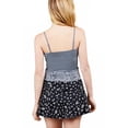thumbnail image 2 of ShezPretty Women's Stylish V- Neck Seamless Lace Rib Cami Tank Top (Large, Charcoal), 2 of 6