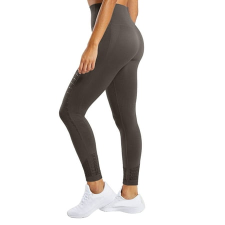 Women's Solid Pants Tummy Control Workout Leggings High Waist