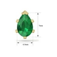 thumbnail image 6 of SuperJeweler 1 1/2 Carat Pear Shape Emerald Stud Earrings In 14K Yellow Gold Over Sterling Silver For Women, 6 of 6