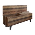 thumbnail image 3 of Home Design Auburn Storage Cabinet Bench with Hidden Compartment, Sturdy Construction, Multi-Purpose Design for Entryway, Bedroom, or Living Room, Vintage Oak, 3 of 9
