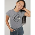 thumbnail image 2 of Hello Heart W Daisy T-Shirt Women -Image by Shutterstock, Female x-Large, 2 of 4