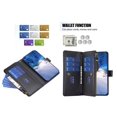 thumbnail image 4 of Compatible with Samsung Galaxy S22 Ultra 5G Premium PU Leather Wallet Case with 9 Card Slots Zipper Pocket and Hand Strap, 4 of 5