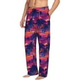 thumbnail image 2 of Yiaed Retro Palms Print Men's Lounge Pants, Loose PJ Bottoms, Long Pajama Pants for Men-XX-Large, 2 of 5