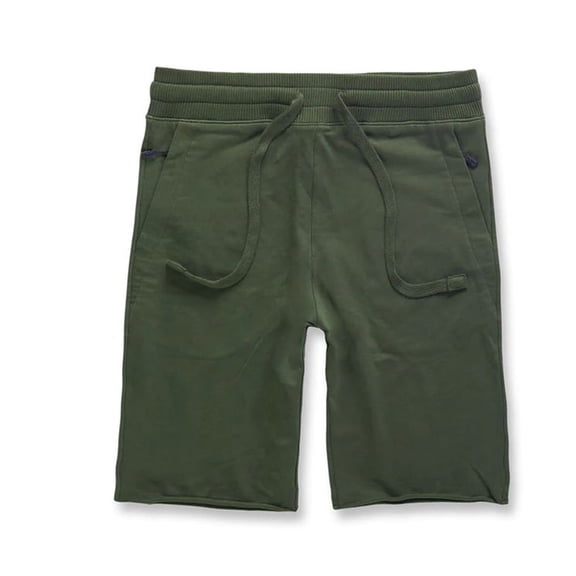 Jordan Craig Men's Palma French Terry Fleece Shorts Army Green 8350s-army green