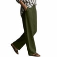 thumbnail image 5 of High Waisted Pants for Women Lounge Casual Straight Fit Travel Pants with Pockets Summer Trousers, 5 of 7
