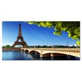 thumbnail image 2 of Bridge to Paris Paris Eiffel TowerParis - Cityscape Canvas Print, 2 of 3
