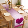 thumbnail image 3 of Valentine's Day Table Runner - 120 Inch Long, Kitchen Dining Table Runner Dresser Scarves, Pink Love Heart Trees Spring Romance Farmhouse Decor for Coffee Tables Wedding Party Banquet, 3 of 8