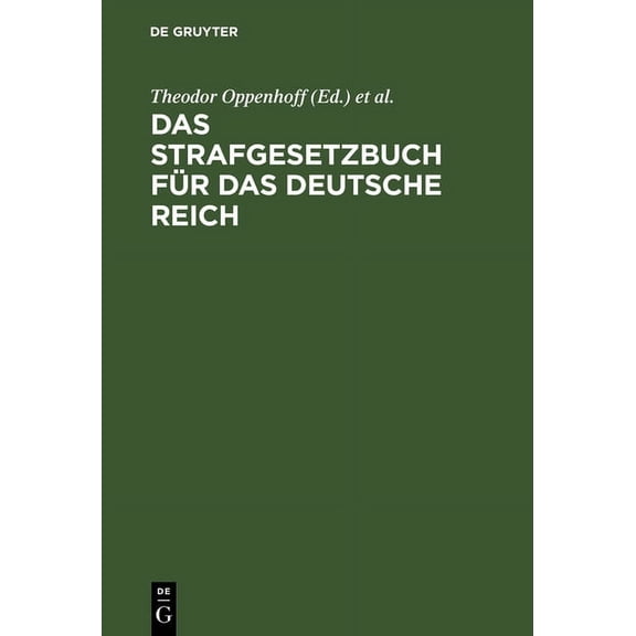 Das Strafgesetzbuch für das Deutsche Reich, (Hardcover)