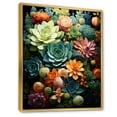 thumbnail image 2 of Designart "Serenity in Green and Black Succulents II" Floral & Botanical Floater Framed Wall Art Print, 2 of 7