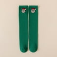 thumbnail image 2 of THDHVS Girls Socks,Mid Crew Socks for Kids Red with Funny Character Sweet and Festive Accessory for Holiday Parties and Gift Exchanges Green Free Size, 2 of 6