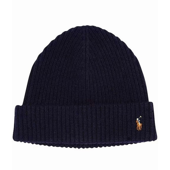 (BIG SIZE .LARGE) Polo Ralph Lauren Men's Signature Pony Wool-Blend Beanie LARGE