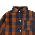 thumbnail image 5 of Ultrave Boys Plaid Flannel Shirt Long Sleeve Button Down Lapel Casual Kids Top with Chest Pocket 2-15Y, 5 of 7