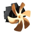 thumbnail image 4 of Ventilador de estufa de leña con 6 aspas, silencioso, con tubo de humos, para colgar en la pared, ecológico, color dorado, 4 of 14