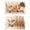 Beige,Orange, variant on Chef Placemats Set of 6, 13"x19" Washable Dining Table Mats, Red Kitchen Dessert Food Black White Plaid Table Decor Place Mats for Indoor Outdoor Kitchen