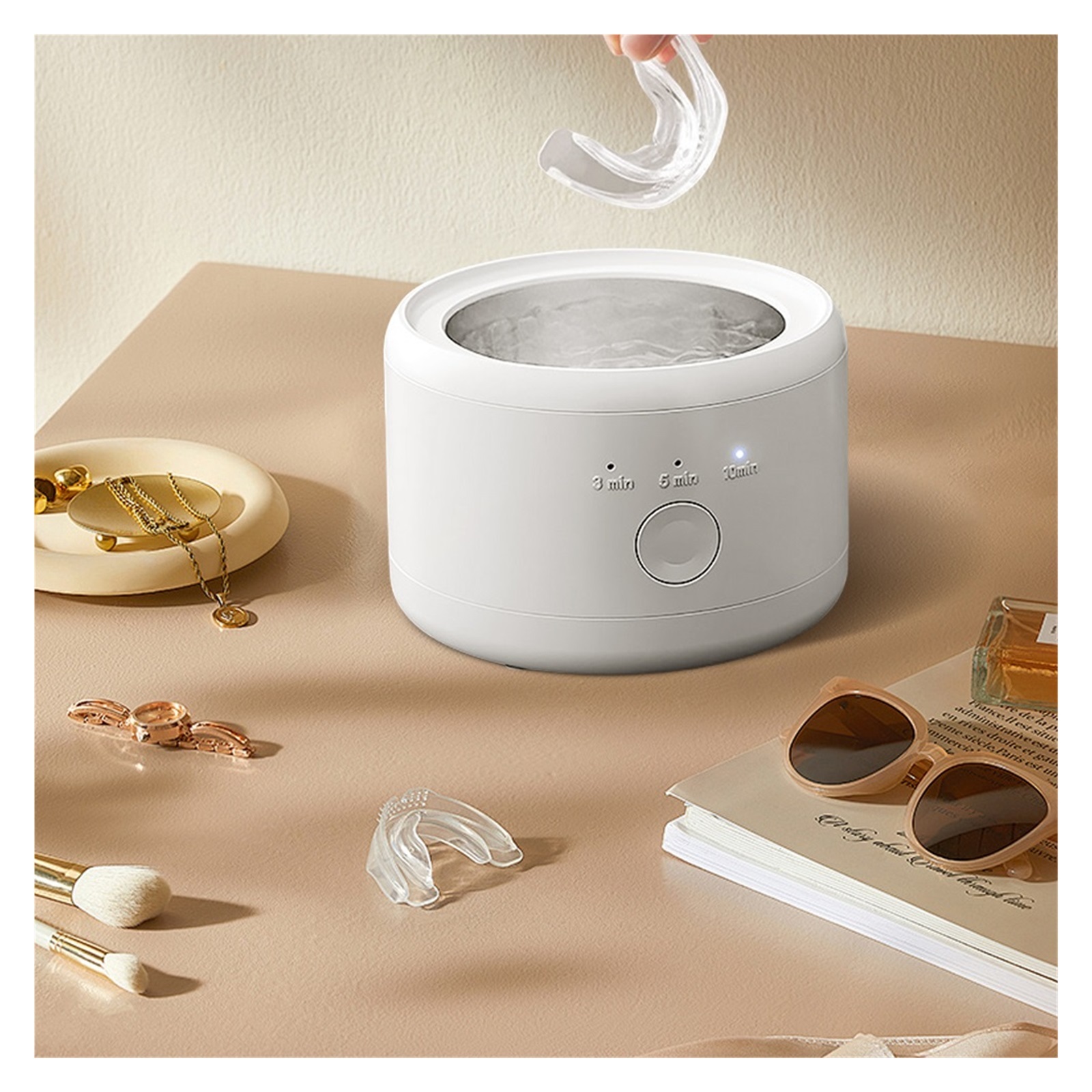 Ultrasonic High Frequency Vibration Cleaner One-Touch Operation Denture Cleaning Machine Timing