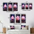 thumbnail image 4 of Designart "Pink Lotus with Light Filtering Through II" Lotus Wall Art Set Of 3 - Modern Pink Canvas Set For Living Room Decor, 4 of 6