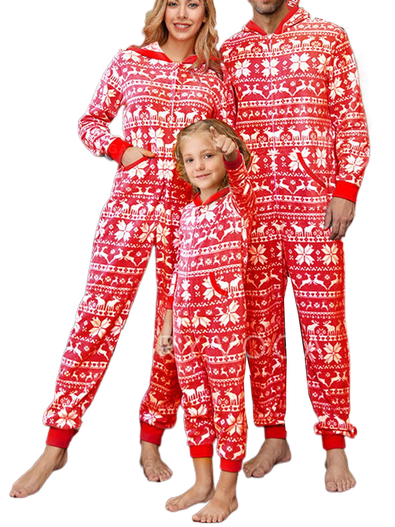 Peyakidsaa Family Matching Christmas Pajamas Onesies Snowflake Deer ...