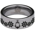 thumbnail image 2 of Nautical Tungsten Carbide Ring, 2 of 9