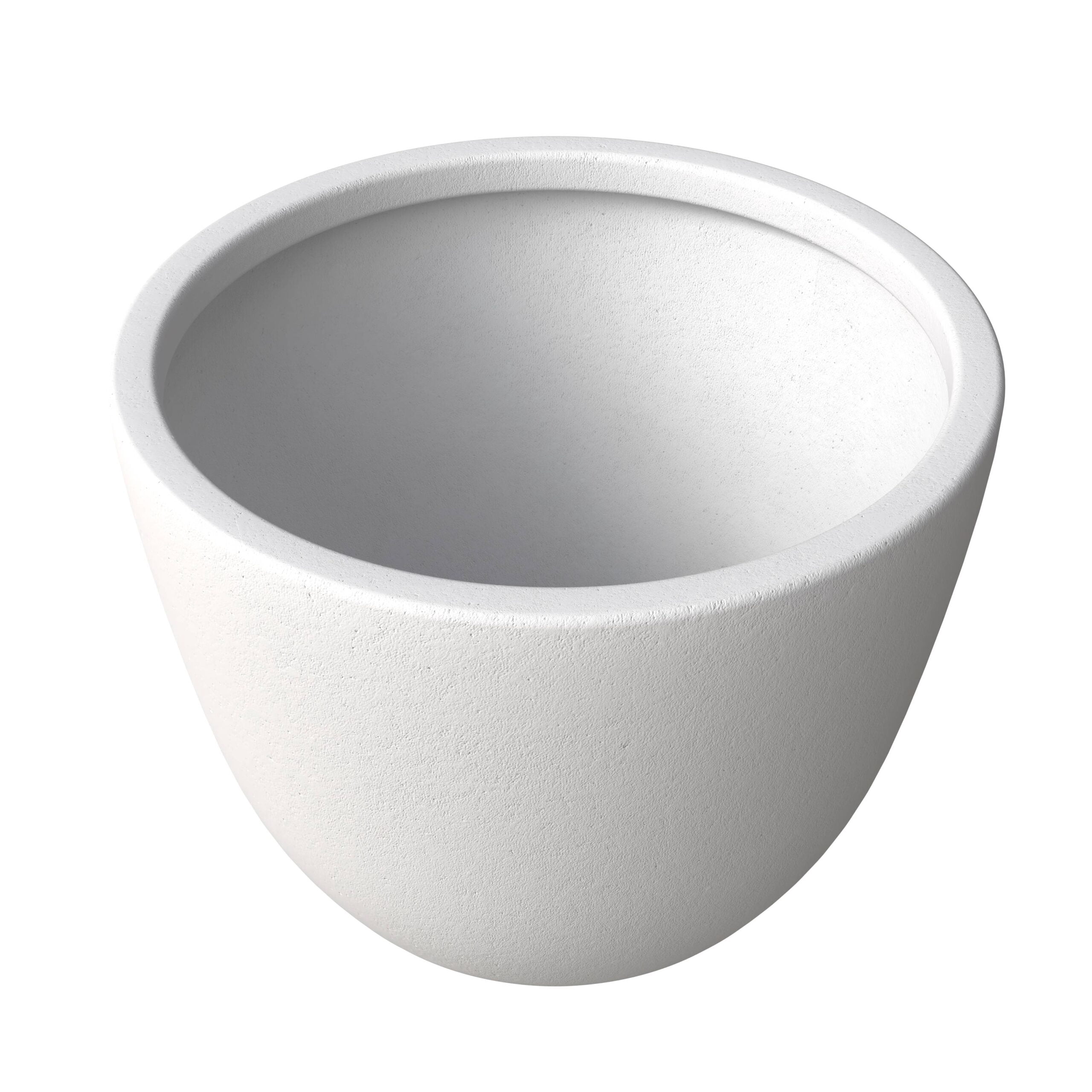 LeisureMod Dahlia Mid-Century Tapered Round Planter, Fiberstone & MgO Clay, Indoor/Outdoor Plant Pot
