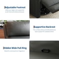thumbnail image 5 of Ataucjin 360° Swivel Rocking Glider Reclinder Chair, Soft Faux Leather Upholstered Sofa Chair with Ergonomic Backrest for Adults for Nursery, Living Room（ship in 2 boxes）, 5 of 8