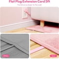 thumbnail image 3 of Multiprise Rose, Rallonge de 5 Pieds, 3 Prises CA & 2 USB C & 2 USB A + Longue Rallonge de 25 Pieds, Rallonge Plate sous Tapis, 3 of 8