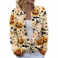 thumbnail image 3 of UDAUDU Halloween Cardigan Sweaters for Women Long Sleeve Cute Button Down Funny Holiday Pumpkin Ghost Sweater Vintage 2026 Fall Sweaters 5XL, 3 of 8