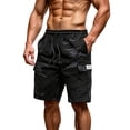 thumbnail image 2 of LTTVQM Cargo Shorts for Men Workout Elastic Waist Casual Men's Cargo Shorts Summer Drawstring Hiking Outdoor Shorts with Multi-Pocket Black L, 2 of 4